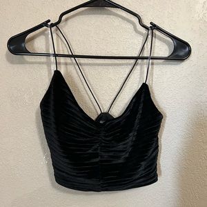 Velvet crop top